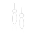 A PAIR OF DIAMOND HOOP EARRINGS Each composed of a trio of hoops pavé-set with single-cut