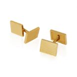 A PAIR OF GOLD CUFFLINKS, BY GEORGES LENFANT FOR VAN CLEEF & ARPELS, CIRCA 1970 Each basket