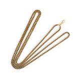 A VICTORIAN GOLD CHAIN NECKLACE The fancy-link chain with Albert clasp, in 14K gold,