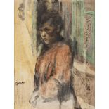 William Conor RHA RUA ROI (1881–1968) Young Boy by a Window Pastel, 48 x 36cm (19 x 14¼") Signed