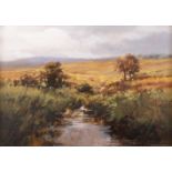 Trevor Geoghegan (b.1946) Bog Stream Acrylic on board, 37.5 x 53cm Signed