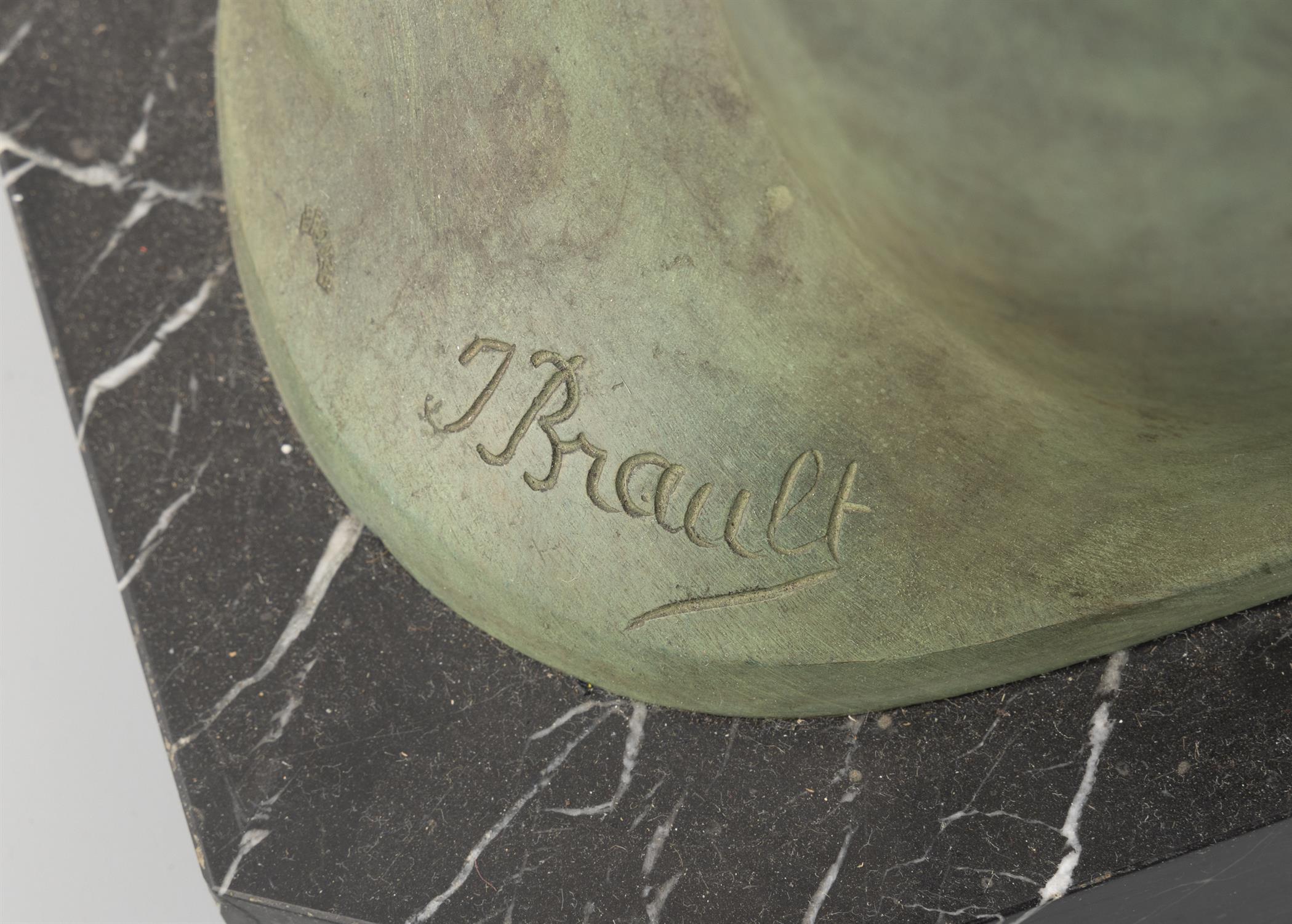 J. BRAULT, French 20th Century Crest of a Wave, Bronze model of a seagull, 59 x 46cm Signed on - Image 4 of 4