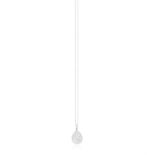 A DIAMOND PENDANT ON CHAIN, the pendant in a pear shape set with brilliant and tapered baguette-cut