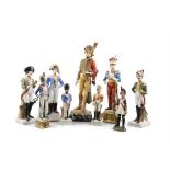 A COLLECTION OF "MILITARY" CERAMIC AND METAL FIGURES The largest 33cm high (9)
