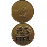 FIFA-Medaille 2000 - Vergoldete Teilnehmermedaille zum 52. Ordentlichen FIFA-Kongress 2000 in