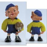 Maskottchen WM 1958 - Schwedisches Maskottchen der Fußball-WM 1958 in Schweden mit Ball (