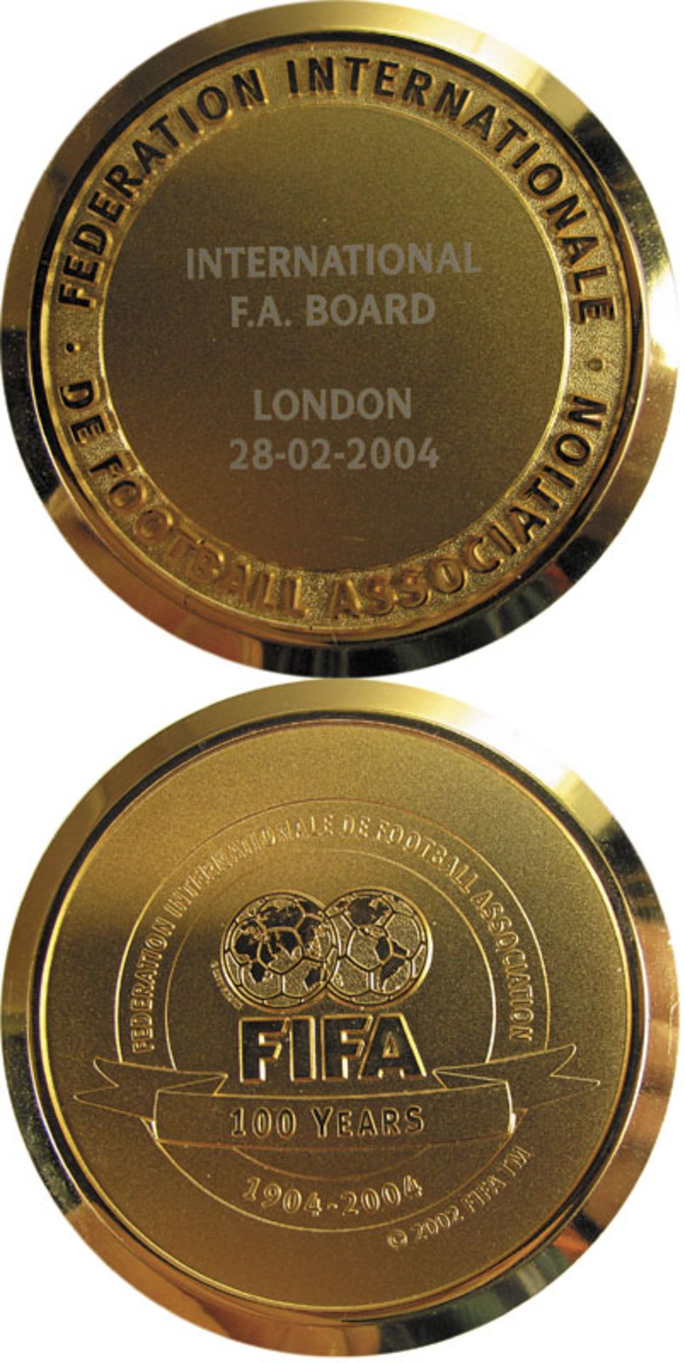 100 Years FIFA Official anniversary Medal - Large official anniverary medal on occasion of FIFA "100