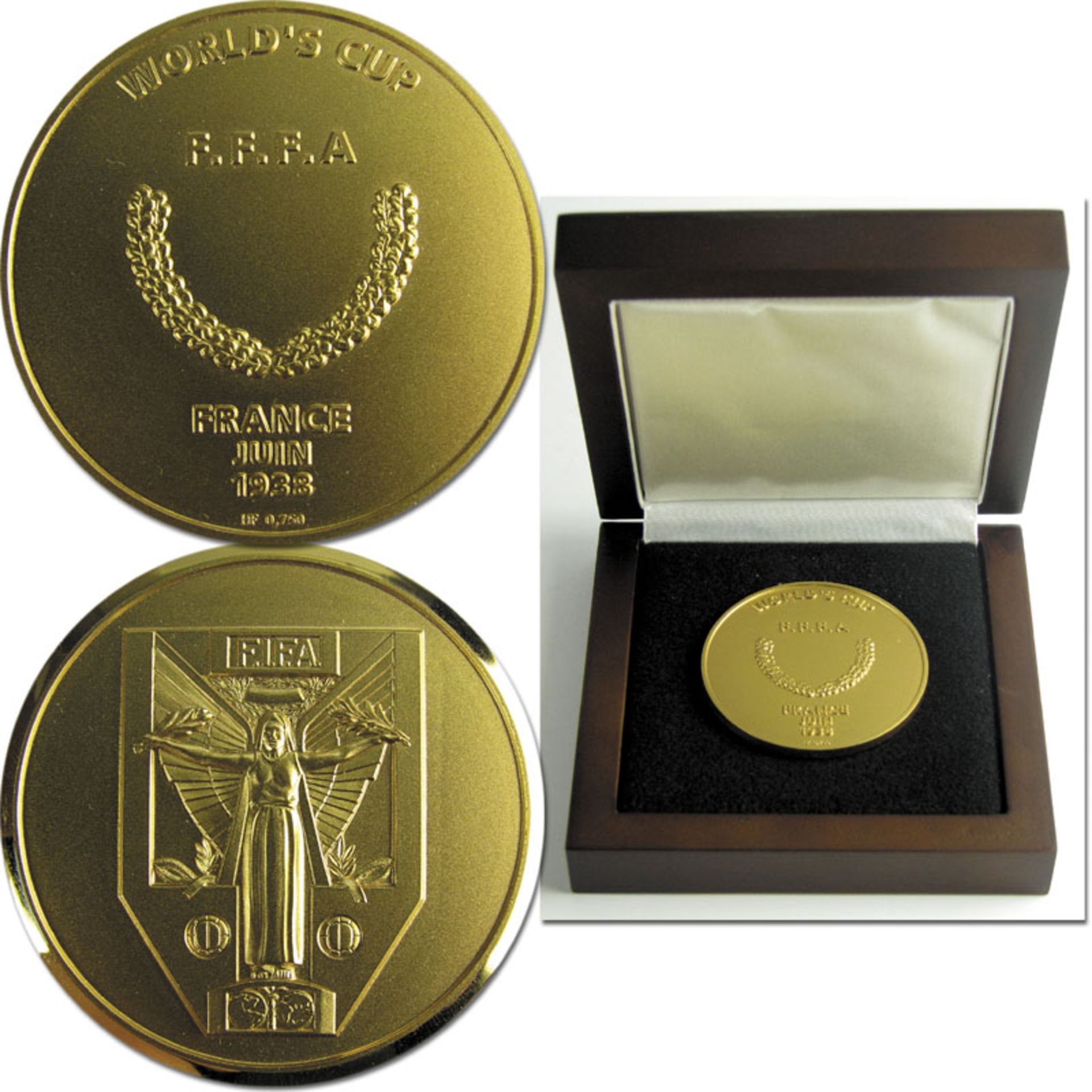 FIFA World Cup 1938 Gold Winner Medal - Winner medal for the 1938 World Cup in France for the world 
