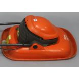 A Flymo “Turbo Lite 330” hover mower; a ditto strimmer; & a Qualcast “Turbo Vac 1100” garden leaf