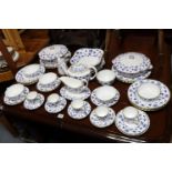 A Spode bone china blue & white “Blue Colonel” forty-six piece part dinner & tea service.