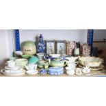 Various items of decorative china & pottery, part w.a.f.