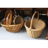 Four wicker baskets; three glass sweet jars; a coffee grinder; & sundry other items.