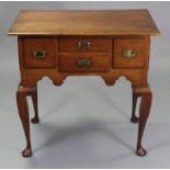 A Liberty & Co. oak small dressing table or lowboy, in the Georgian style, with rectangular overhang