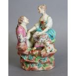 A Derby porcelain figure group “La Bergere des Alpes”, after the model by Etienne Falconet,