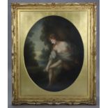 *AMENDED DESCRIPTION* After THOMAS GAINSBOROUGH (1727-1788) A large 19th century pastel study of Mus