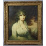 After SIR HENRY RAEBURN (1756-1823) Half-length portrait of Mrs W. H. Lauzun, Oil on canvas: 25” x