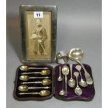 A set of six late Victorian silver apostle coffee spoons, London 1878 by Lias & Wakely, in fitted