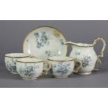 FIVE ITEMS OF 18th century BRISTOL PORCELAIN FROM THE JOSEPH FRY SERVICE, Richard Champion’s factory