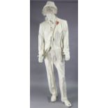 A white composition-finish male shop’s mannequin, 80” high.