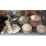 Eight Coalport bone china rose-decorated plates; two Royal Worcester “Royal Garden” plates; a late