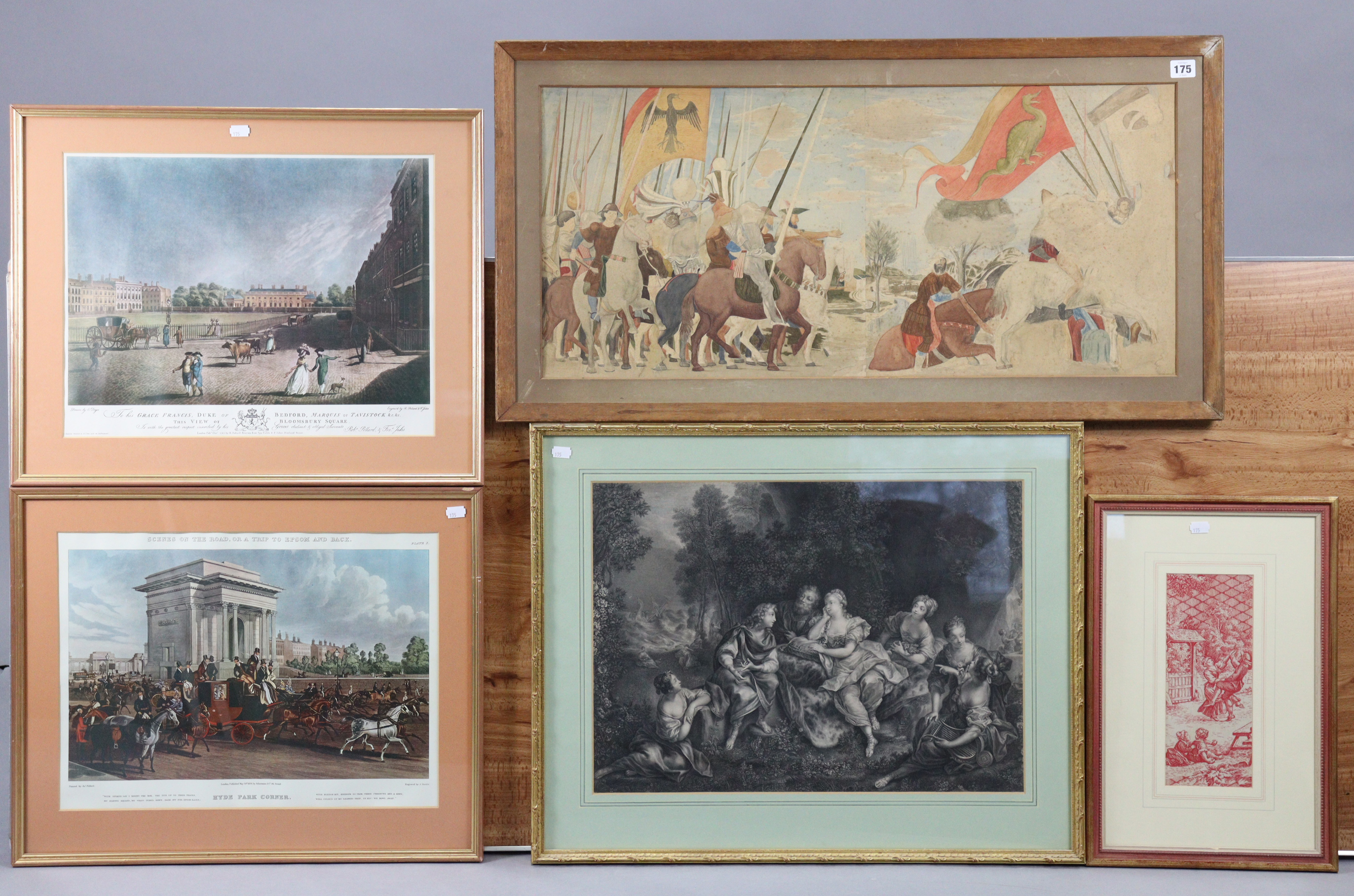 Ten various decorative pictures, all framed. - Image 2 of 5
