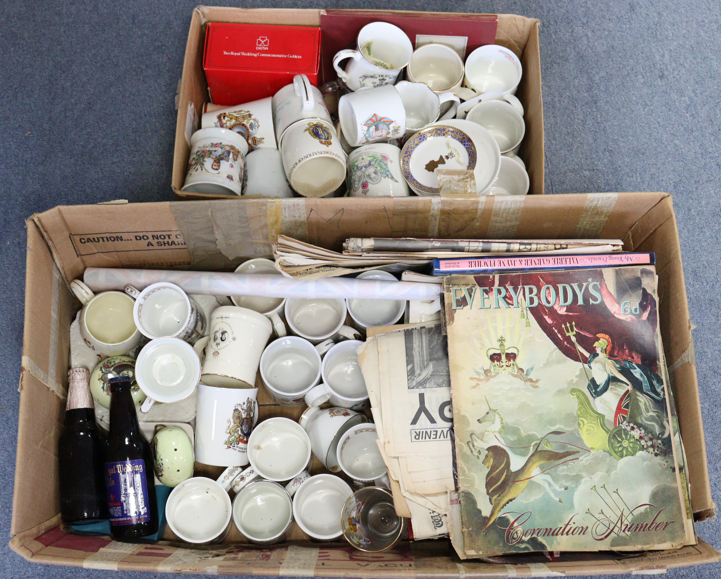 Various items of Royal commemorative china, ephemera, etc.