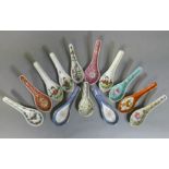 A collection of seventy-seven modern Chinese & Taiwanese porcelain spoons.