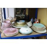 Various items of white glazed dinnerware; together with various other items of decorative china,