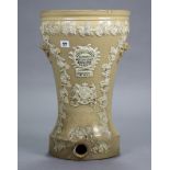 A 19th century stoneware water filter inscribed “LIPSCOMBE & Co. PATENTEES 44 QUEEN VICTORIA ST