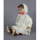 A vintage Bahr & Proschild (German) bisque-head girl doll (BP 2099-4¾), with brown sleeping eyes,