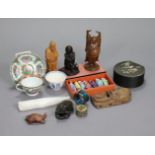 Various decorative ornamental figures, ornaments, etc.