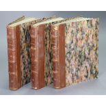 A set of three leather-bound volumes “Leonardo Da Vinci” (L’artiste Et L’Homme) by Osvald Sirch (