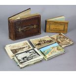 A late Victorian leather-bound family photograph album containing ninety-four portraits; together