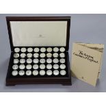 A set of forty Birmingham Mint sterling silver “Ancient Counties of England” commemorative medals, 1