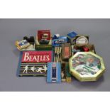 A CED Videodisc “The complete Beatles”; together with four die-cast scale models; various vintage