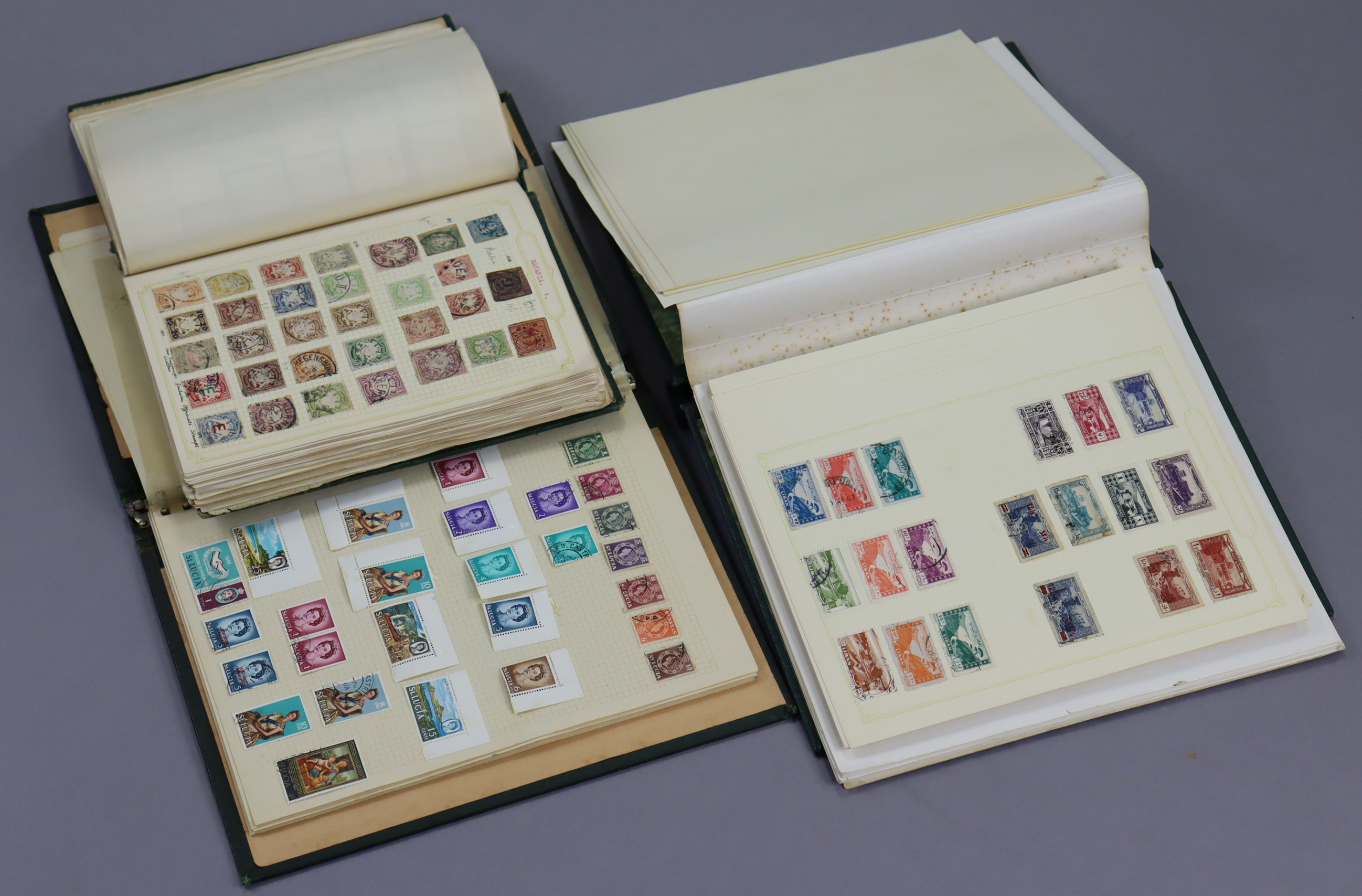 An album & contents of early/mid-20th century European stamps; an album of Commonwealth stamps; & an
