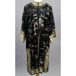 An early/mid-20th century Chinese embroidered silk gown.