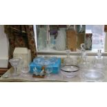 Various items of glassware, boxed & unboxed.