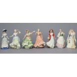 Seven Wedgwood Danbury Mint figures, including “Red Riding Hood”, “Rapunzel”, “Cindarella”, etc. (