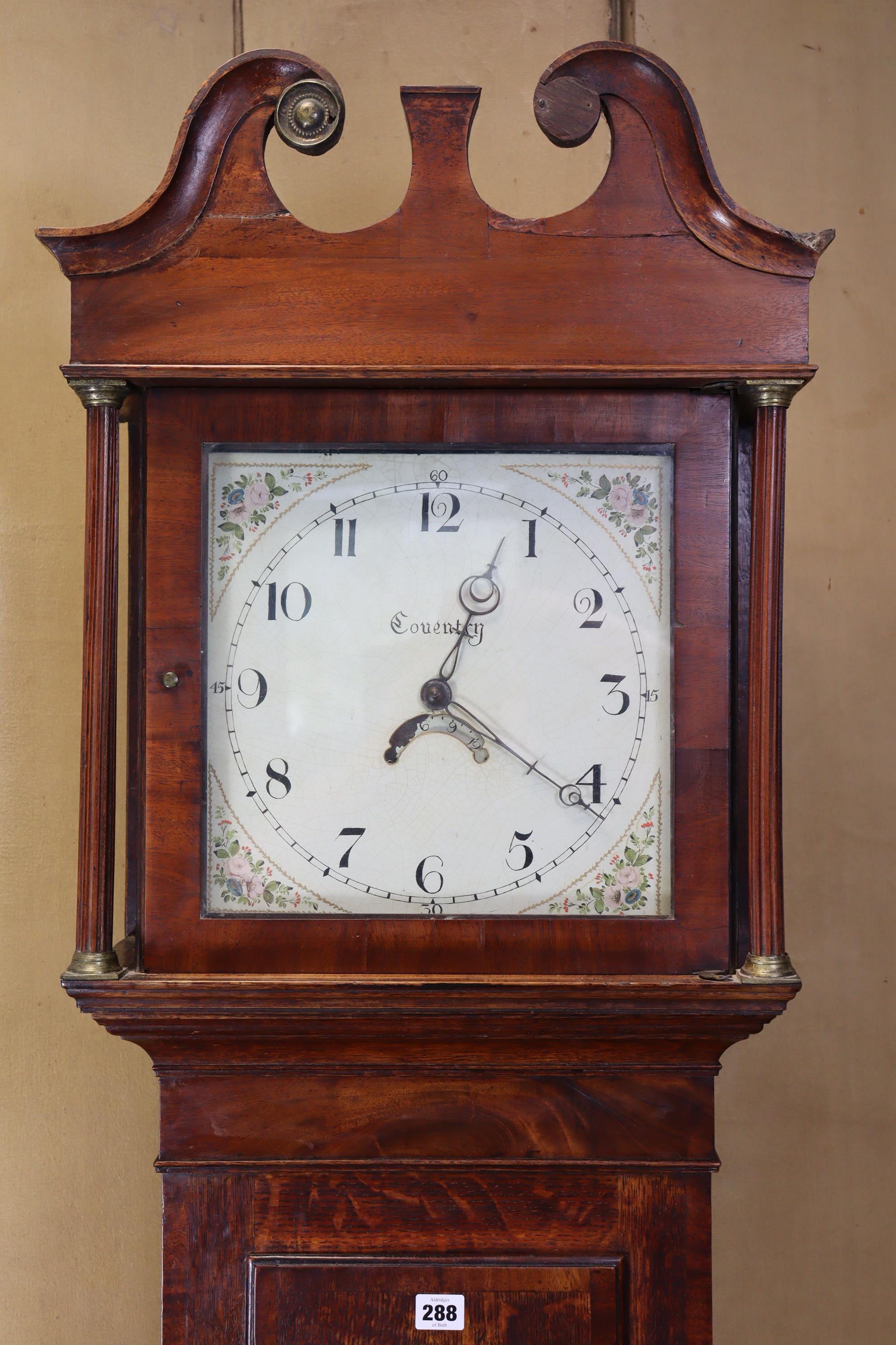 A late 18th/early 19th century provincial longcase clock, the painted 11½” dial inscribed “ - Image 2 of 6