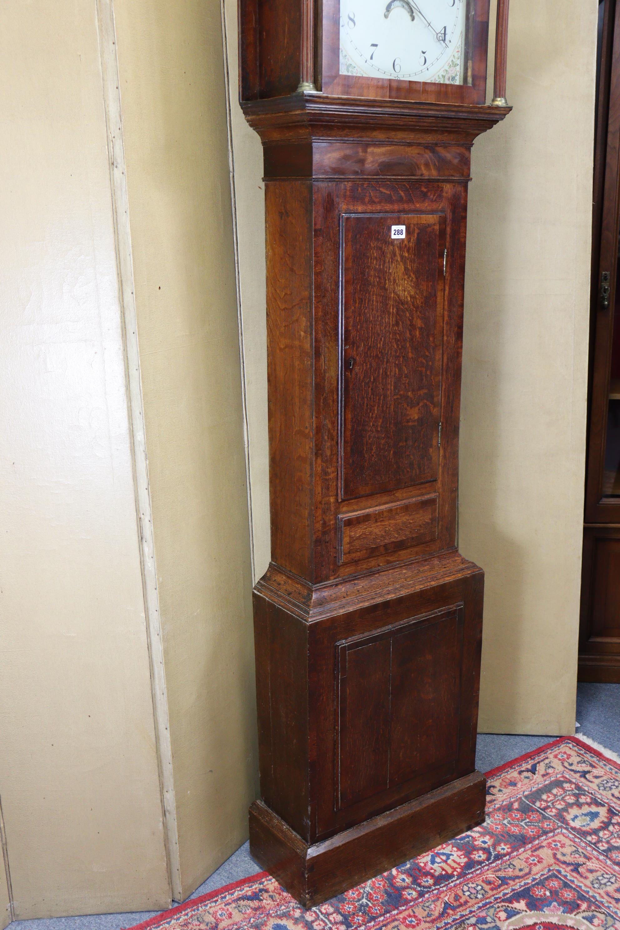 A late 18th/early 19th century provincial longcase clock, the painted 11½” dial inscribed “ - Image 6 of 6