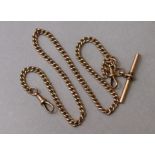 A 9ct. gold Albert with bar spring fastener to either end, 15¼” long. (25.8 gm).