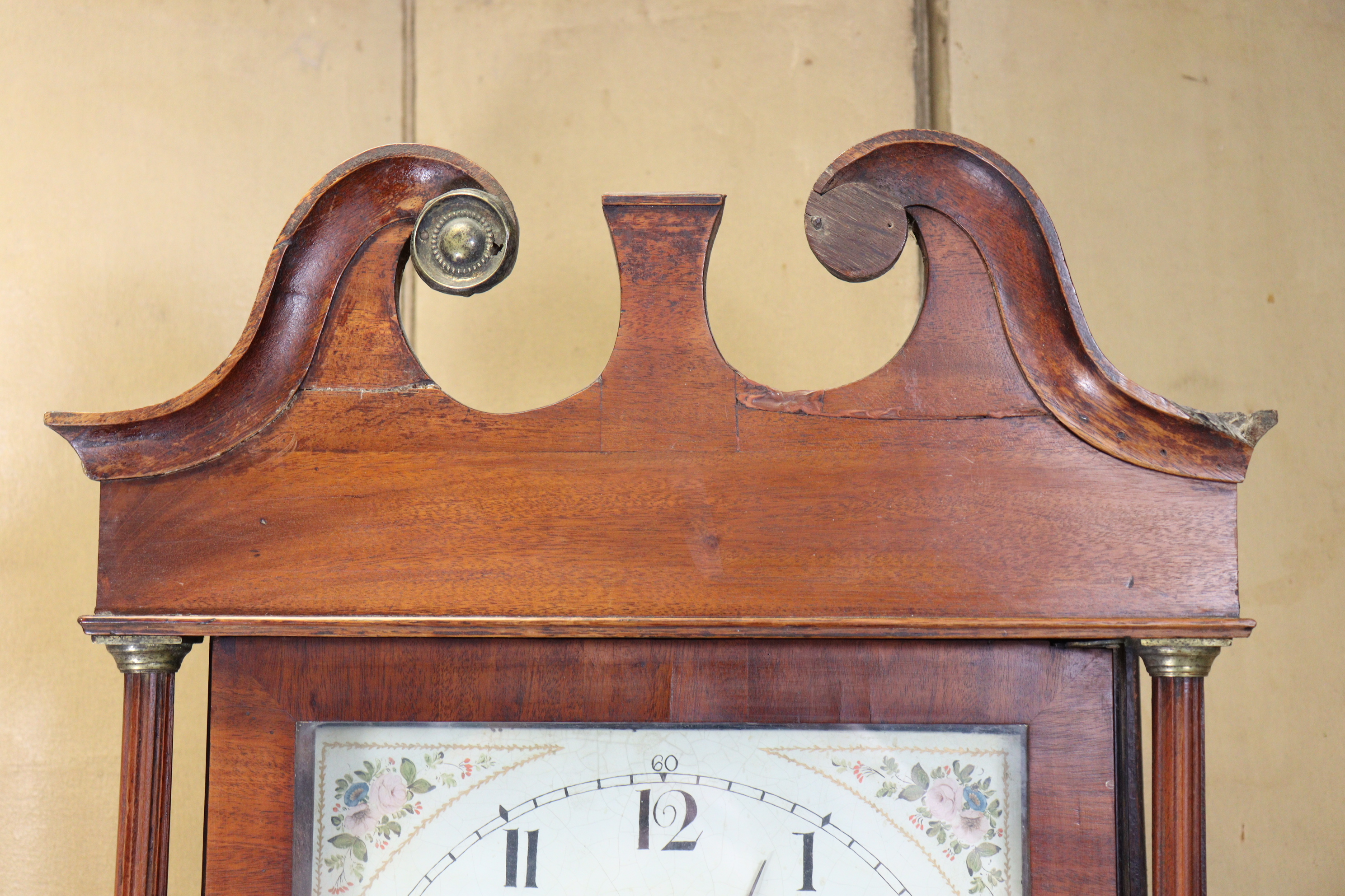 A late 18th/early 19th century provincial longcase clock, the painted 11½” dial inscribed “ - Image 4 of 6