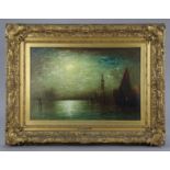GEORGE HENRY BOGERT (American, 1864-1944). A moonlit Venetian canal scene, the Santa Maria della