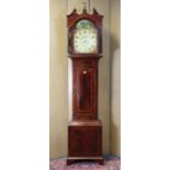 A late 18th/early 19th century provincial longcase clock, the 12” dial signed “Roberts, BATH” & with