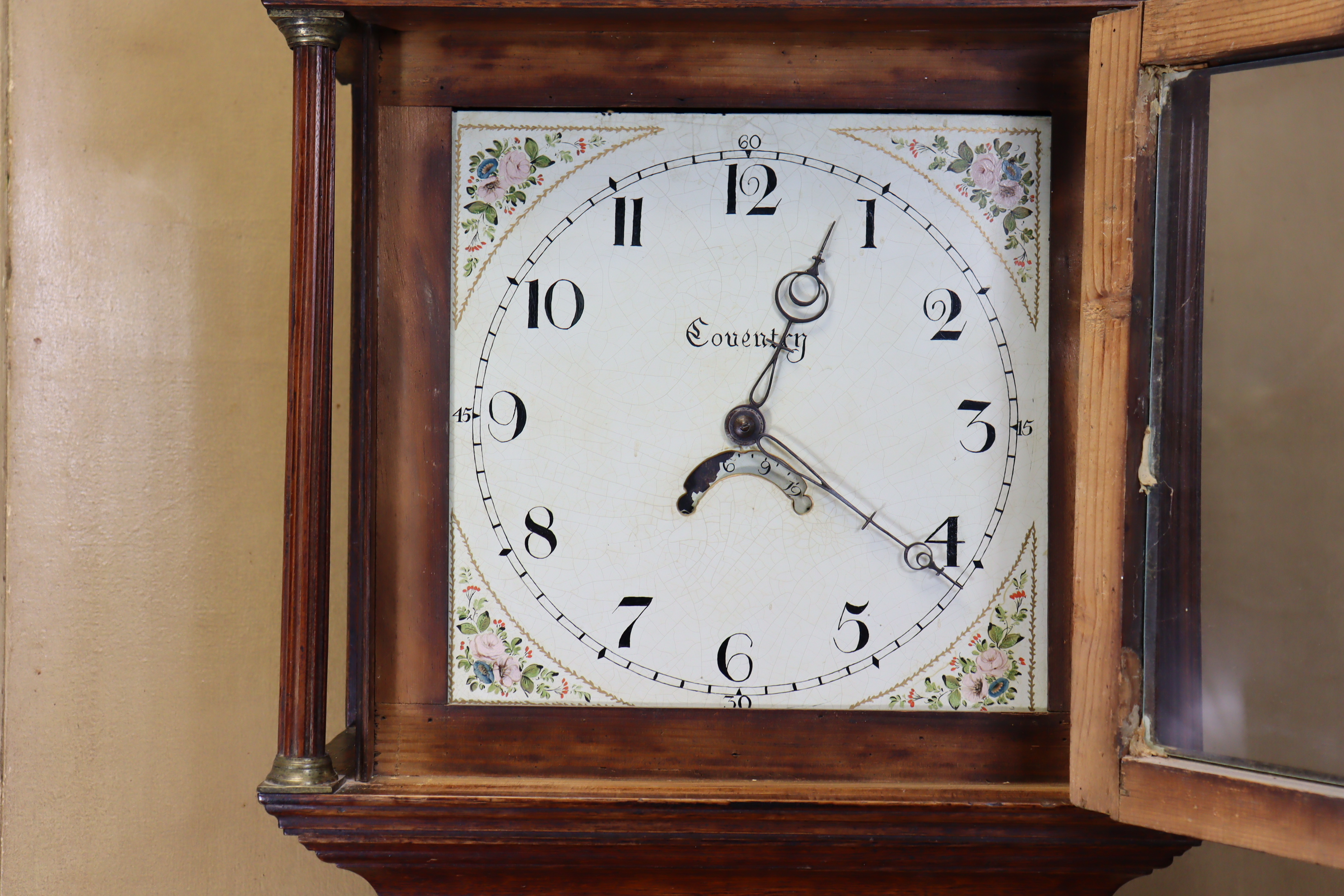 A late 18th/early 19th century provincial longcase clock, the painted 11½” dial inscribed “ - Image 3 of 6