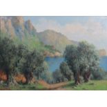 JOSEP VENTOSA DOMÈNECH (Spanish, 1897-1982). “Cala Del Norte, Mallorca”. A coastal scene with