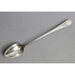 A Scottish George III silver Old English basting spoon, 13” long; Edinburgh 1811 by James McKay.