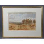 JOHN CARLISLE (fl. 1866-1893). A moorland landscape with trees to the fore. Signed & dated 1903