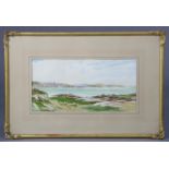 ROBERT CRESSWELL BOAK (1875-1949). An estuary scene at low tide, signed lower left, watercolour: 7½”